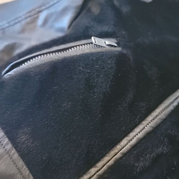 Black leather and faux fur jacket XS BLANKNYC - Picture 4 of 11